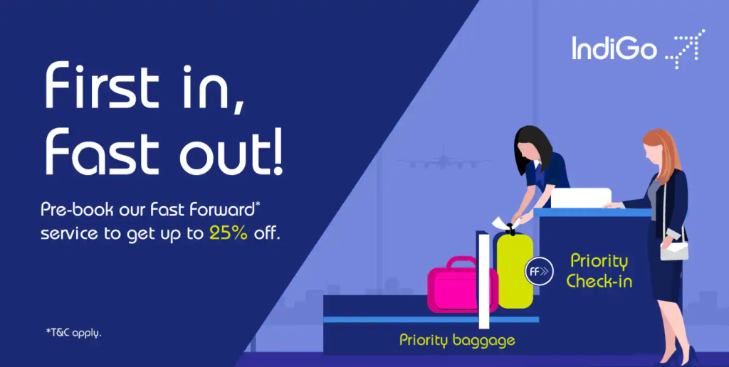 IndiGo (6E), the largest domestic airline in India, is pleased to unveil the amalgamation of its Fast Forward (FFWD) and Priority Boarding services at airports, designed to elevate the boarding experience.
