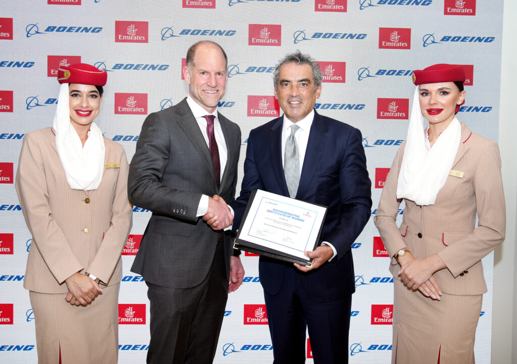 Emirates (EK) and Boeing have entered into a Memorandum of Understanding (MoU) to harness advanced digital technologies and expedite enhancements in maintenance operations. 