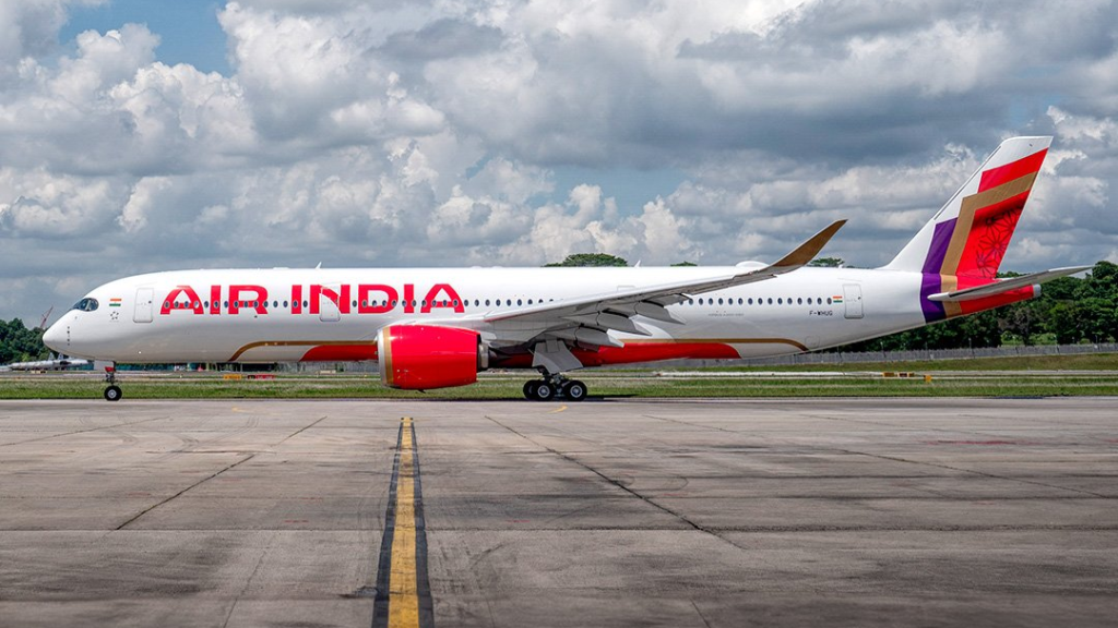 Air India (AI), the foremost global airline in India, celebrated the arrival of its initial Airbus A350-900 aircraft, bearing the registration VT-JRA, adorned in the airline's striking new design. 