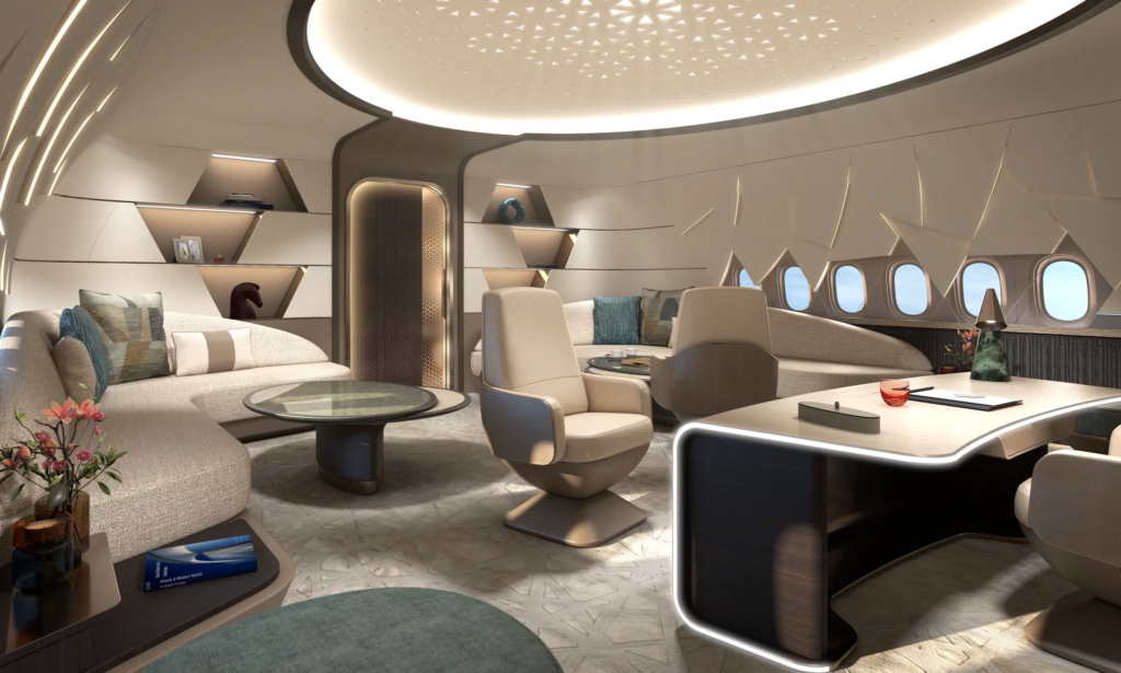 For the upcoming Dubai Airshow, Lufthansa Technik AG, in collaboration with Boeing Business Jets (BBJ), has revealed comprehensive details about its latest VVIP cabin concept for the BBJ 777-9. 