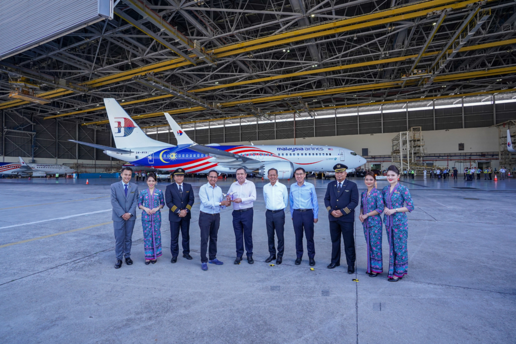 Malaysia Airlines (MH) has officially unveiled its inaugural Boeing 737-8 aircraft, previously recognized as the 737 Max 8, with the registration number 9M-MVA.