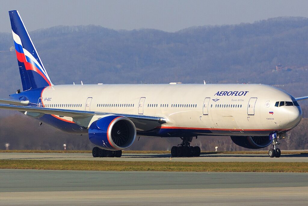 Aeroflot (SU) Boeing 777, originating from Moscow, executed an emergency landing at the Yuzhno-Sakhalinsk airport, as reported by the Department of the Ministry of Emergency Situations in the Sakhalin Region.