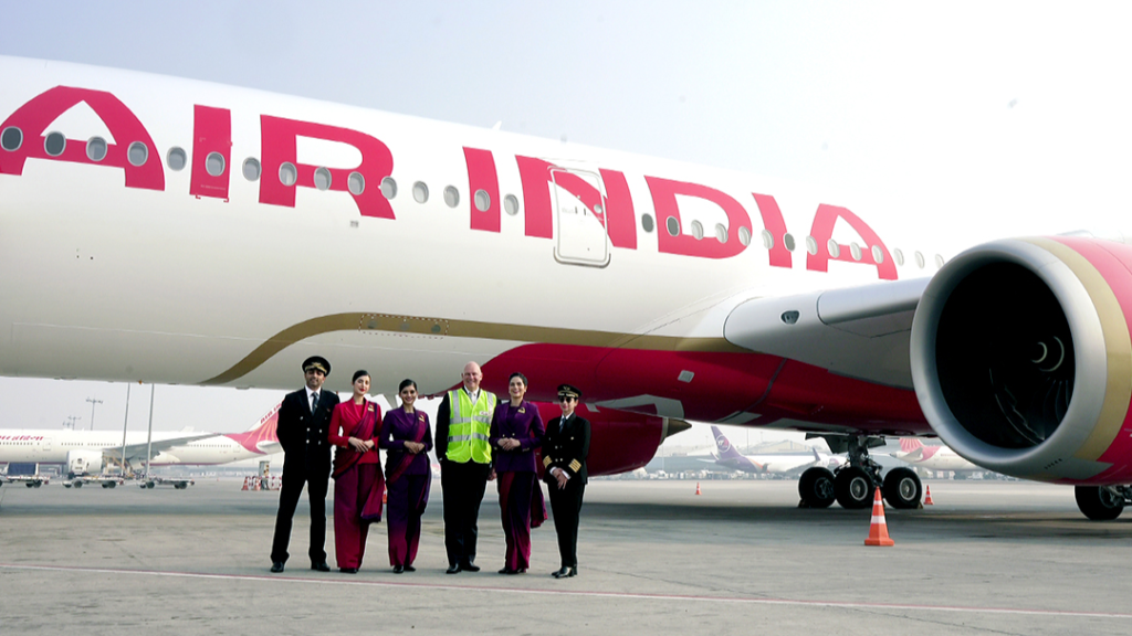 Air India (AI), the foremost global airline in India, celebrated the arrival of its initial Airbus A350-900 aircraft, bearing the registration VT-JRA, adorned in the airline's striking new design. 