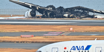 Japan Airlines A350 Crash Side View