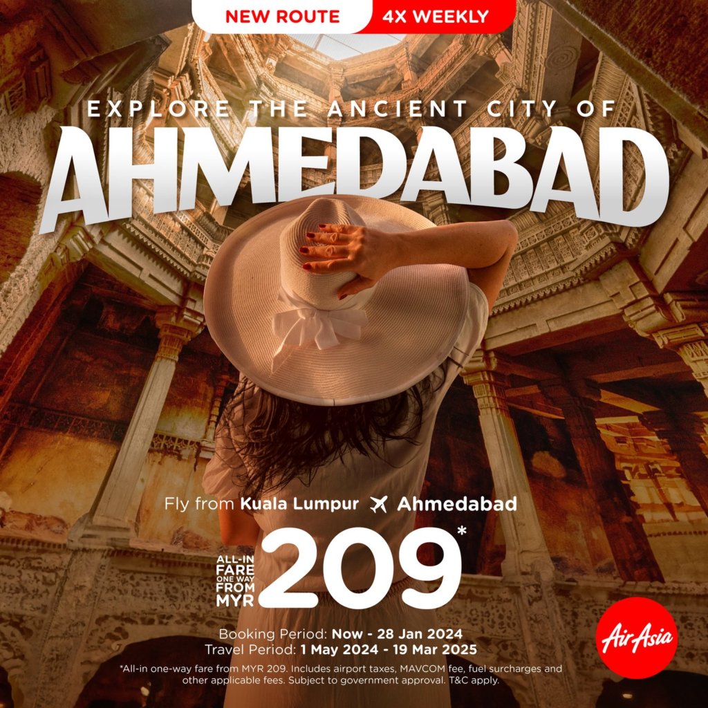  AirAsia (AK) has submitted updates to its network in India, outlining plans to initiate new flights to Ahmedabad (AMD) and Jaipur (JAI), India in the second quarter of 2024