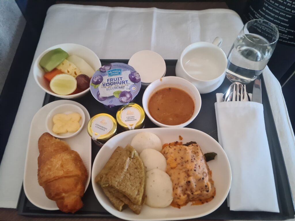 Air India A350 Business Class Meal