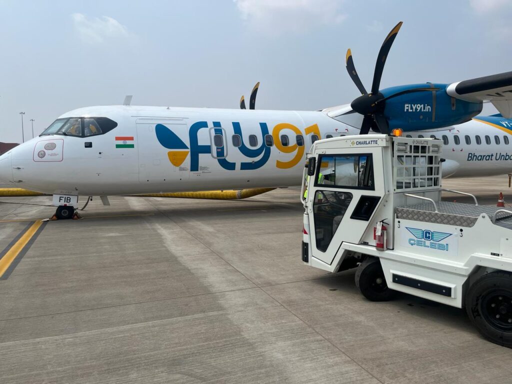 FLY91 operated its first flight from Goa Manohar International Airport (GOX) to Agatti (AGX) in Lakshadweep with ATR 72 on April 18, 2024.
