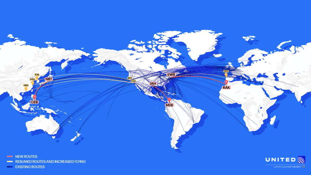 United Airlines (UA) has unveiled plans to expand its extensive global route network by introducing new non-stop flights