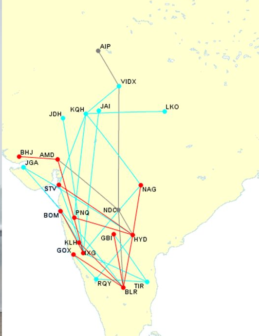 Star Air India Flight Network