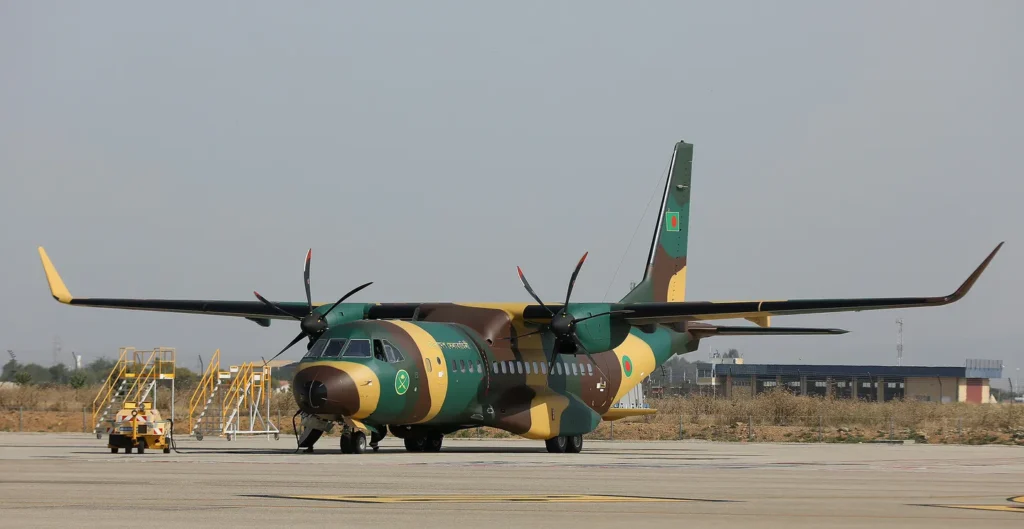 The Airbus C295 medium tactical transport aircraft has achieved 300 orders, marking a significant milestone.
