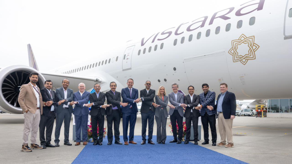 Vistara (UK), a full-service carrier, announced on Thursday that it has taken delivery of its seventh wide-body Boeing 787-9 aircraft, thereby fulfilling the order it placed for 56 aircraft in 2018.
