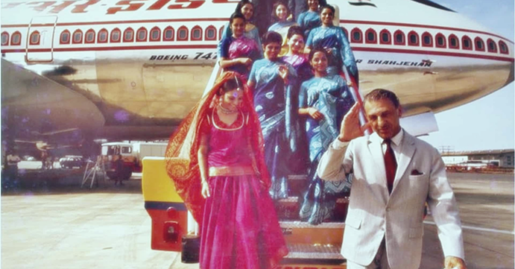 Air India Boeing 747 with JRD Tata