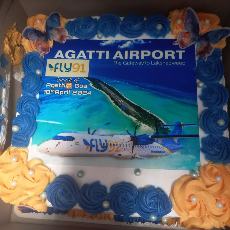 FLY91 operated its first flight from Goa Manohar International Airport (GOX) to Agatti (AGX) in Lakshadweep with ATR 72 on April 18, 2024.