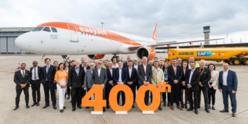 easyJet takes delivery of its 400th Airbus aircraft at Hamburg-Finkenwerder site