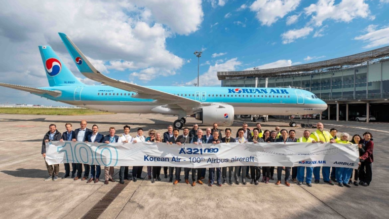 Korean Air has taken delivery of its 100th Airbus – an A321neo