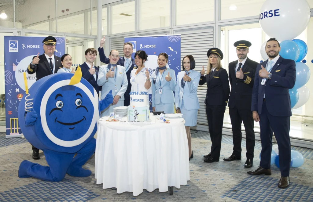 Norse Atlantic Airways (N0) celebrated the launch of its inaugural nonstop flights between Athens (ATH) and New York (JFK) today (May 31, 2024).