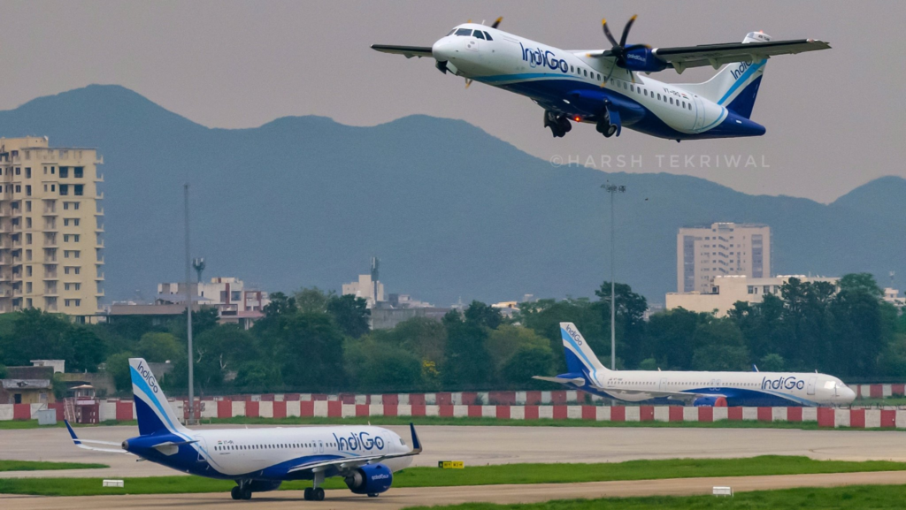 India's leading domestic airline, IndiGo (6E), is currently engaged in discussions with ATR, Embraer, and Airbus to potentially order around 100 smaller aircraft, aiming to expand its regional operations.