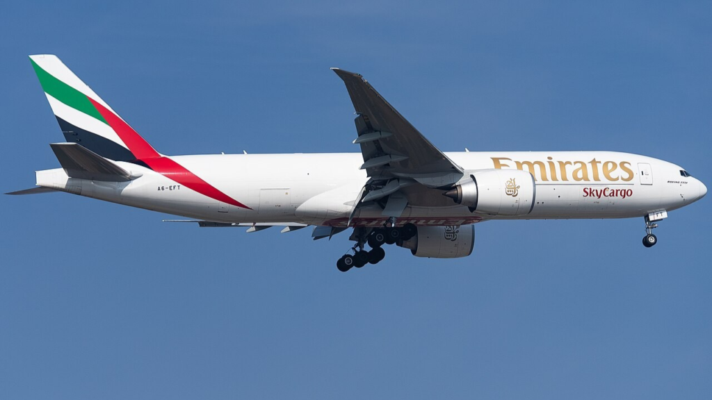 Emirates 9306 from Dubai-Al Maktoum, landing at 36R as well!