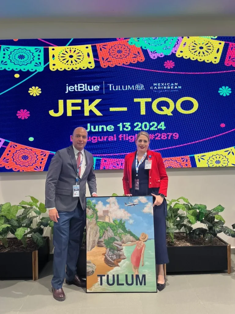 JetBlue (B6) today announced the official launch of its service between New York John F Kennedy International Airport (JFK) and Felipe Carrillo Puerto Tulum International Airport (TQO), with the inaugural flight arriving in Tulum this morning (June 13, 2024).
