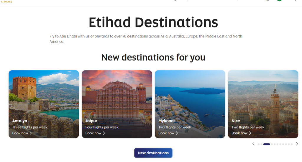  In a significant boost to its network schedule, Etihad Airways (EY), the national airline of the UAE, is celebrating the launch of flights to eight destinations this June, bringing the total number of operating routes this summer to 76.