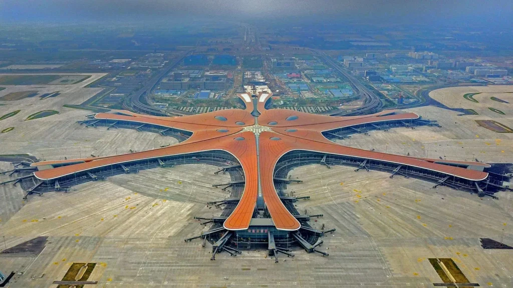 Beijing Daxing International Airport Terminal Top View