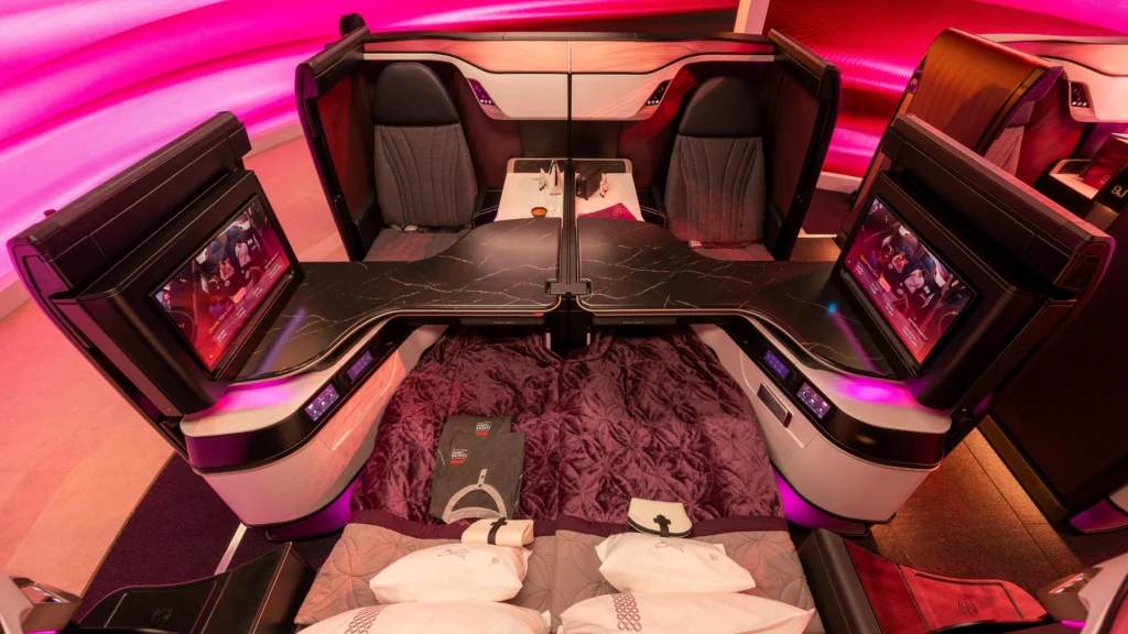 Qatar Airways Unveils New Qsuite Next Gen Business Class for Boeing 777-9 at FIA2024