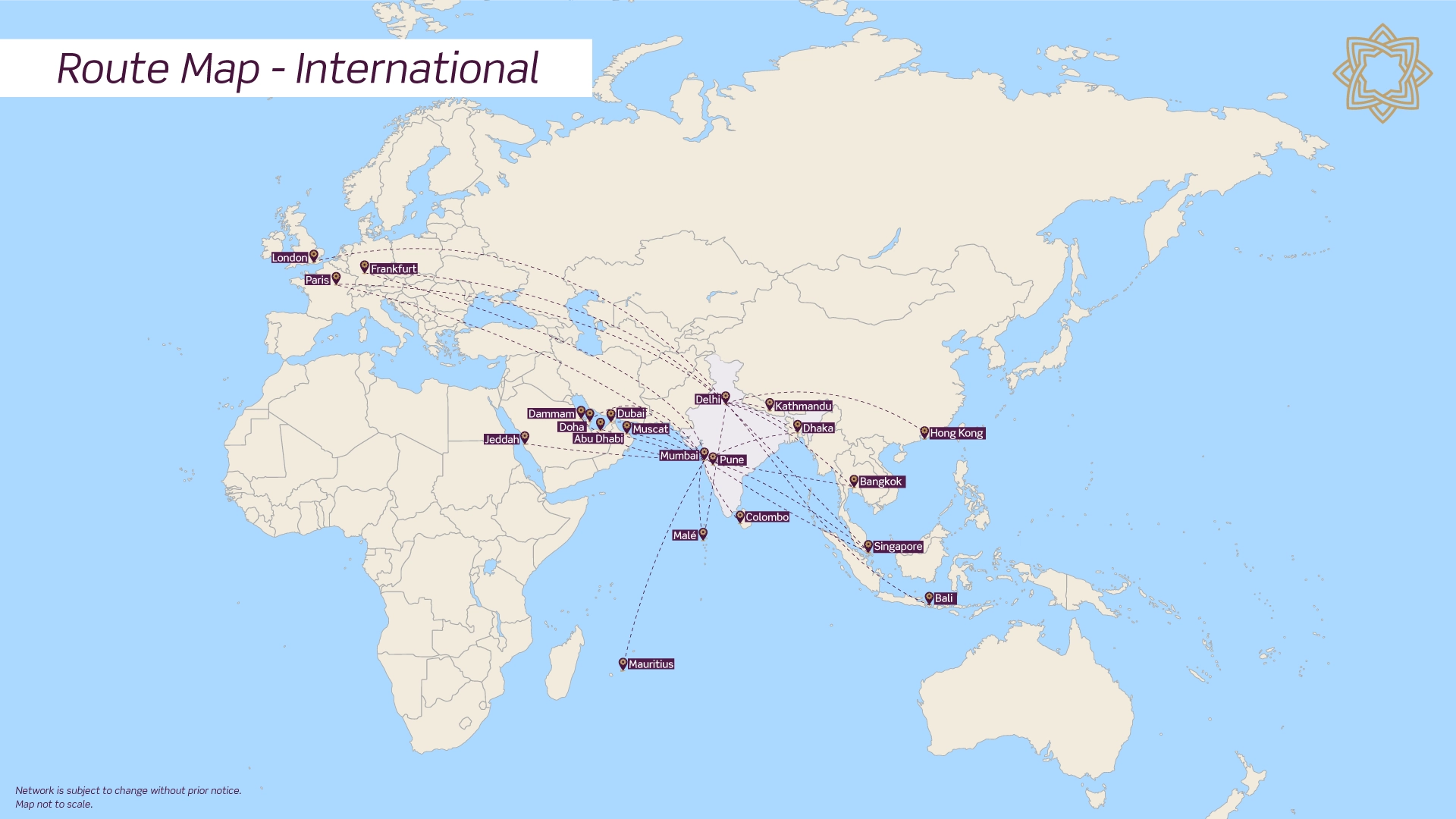 Vistara Airlines International Destinations