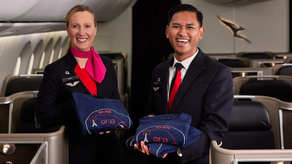 Martin Grant pyjamas and amenity kits | Qantas