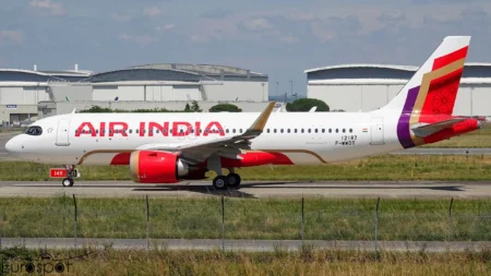 Air India First A320neo with New Livery Lands at Delhi Airport