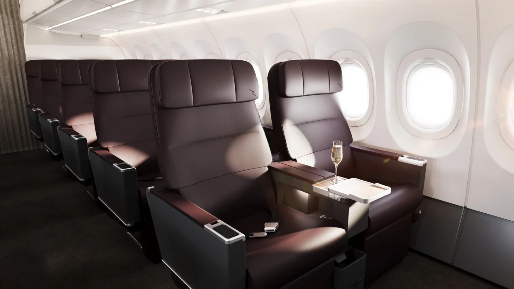 Qantas A321XLR Business Class Cabin