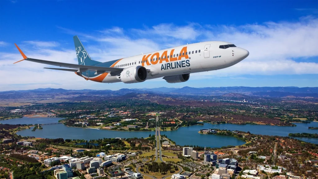 Koala Airlines has not officially disclosed the aircraft type, images on its website showcase a Boeing 737 MAX 8 (737-8) in the airline's livery.