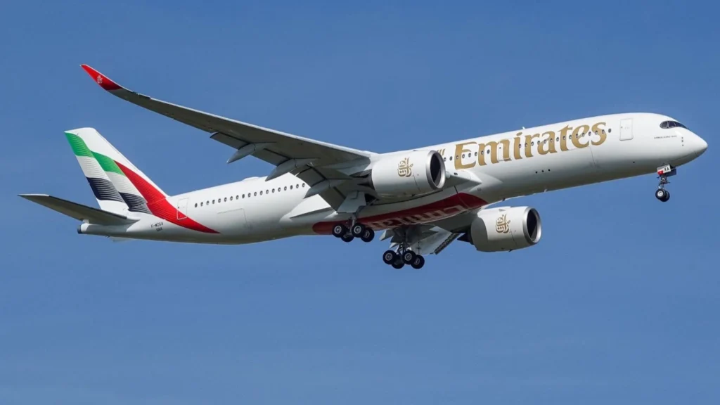 Emirates Airlines First Airbus A350