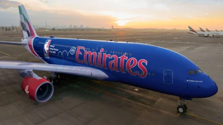 Emirates Unveils New NBA Livery on its Airbus A380