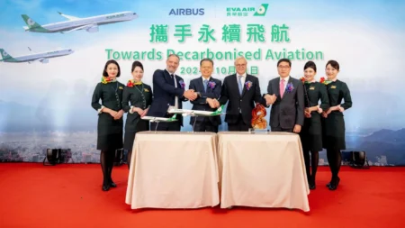 Eva Air Celebrates New Airbus Order for A350, A321neo and Sustainable Deal