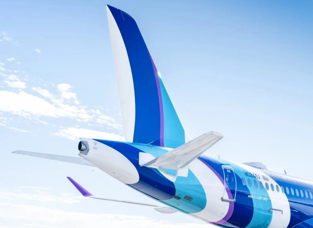 JetBlue Airways (B6) will debut its latest aircraft livery on a new Airbus A220 registered as N3241J, named Taming of the Blue.