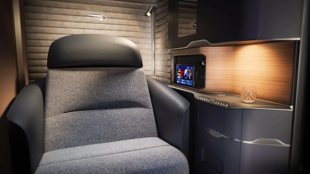 British Airways has unveiled a game changing new First seat for its customers, combining elegant design features, reflective of modern British luxury travel 