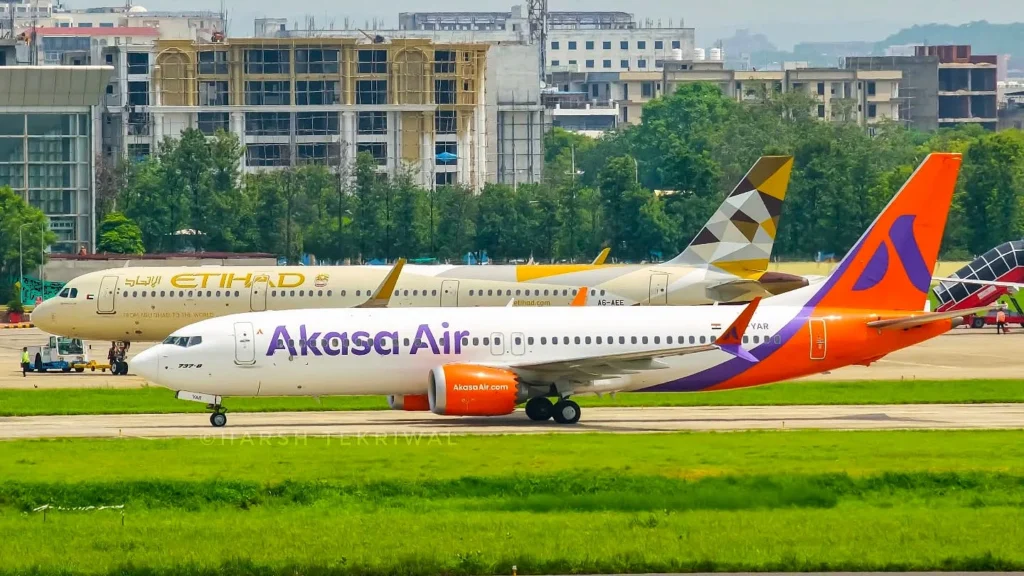 Akasa Air and Etihad Airways