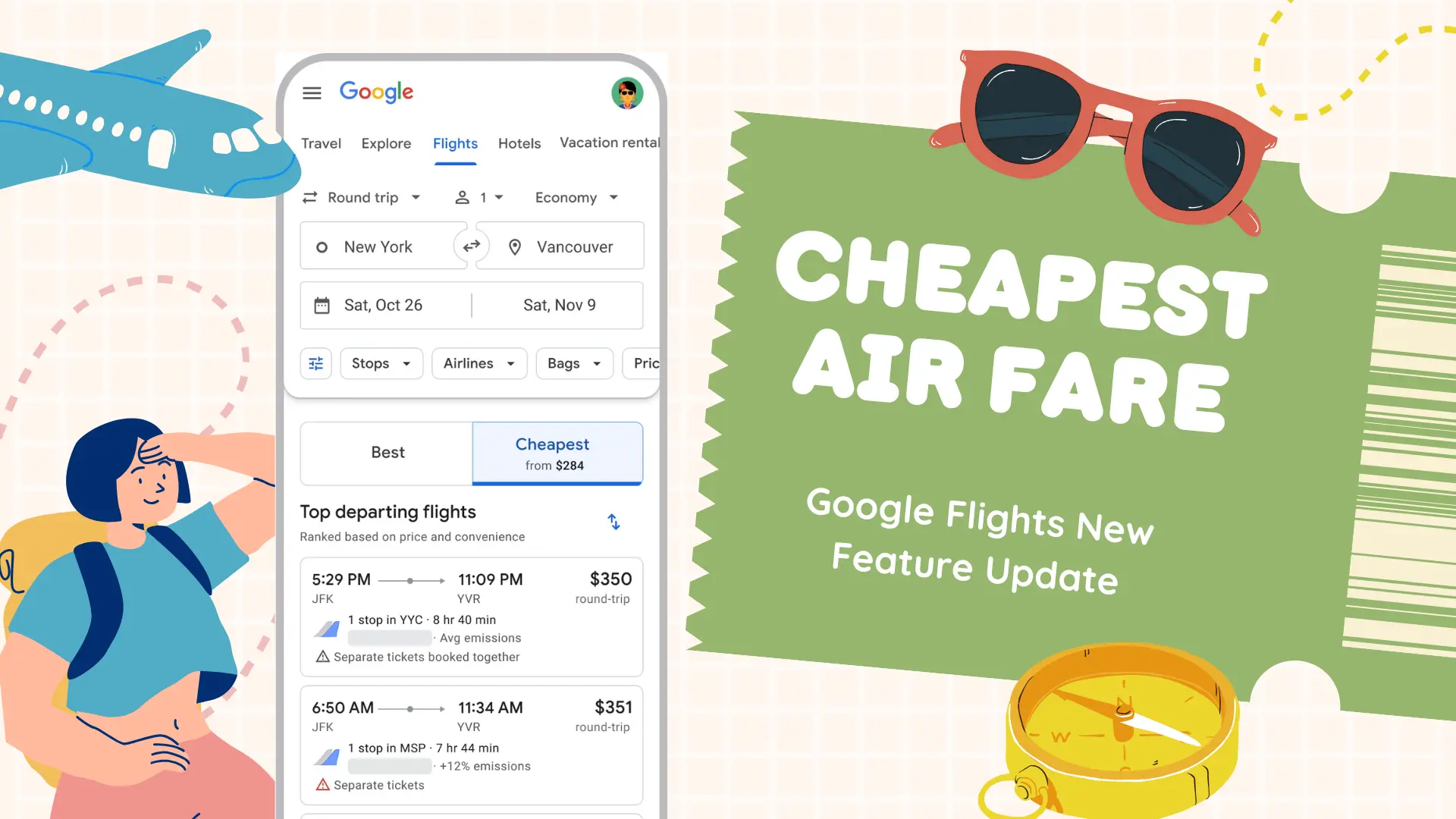 Unlock Ultra Cheap Flights: Google Flights Game Changing ‘Cheapest’ Tab Feature