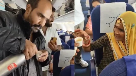 IndiGo Passenger Serves Tea Onboard the Flight: Watch Viral Video
