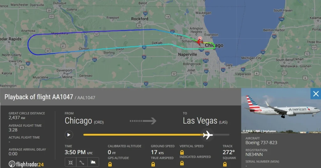 Emergency landing of an American Airlines flight