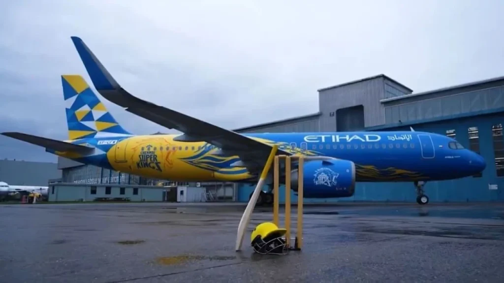 Etihad Airways and Chennai Super Kings unveil striking new livery