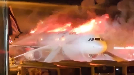 Air Busan Airbus A321 Catches Fire, All Crews and Passengers Evacuated