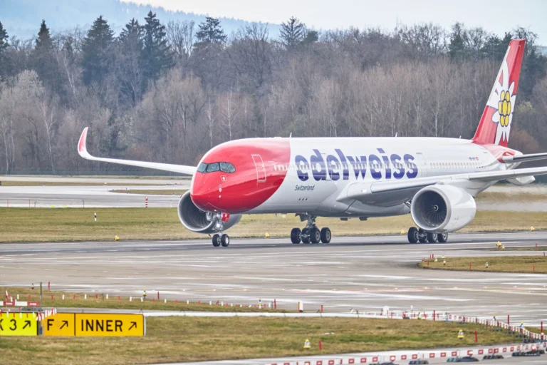 Edelweiss Airbus A350 at Zurich Airport