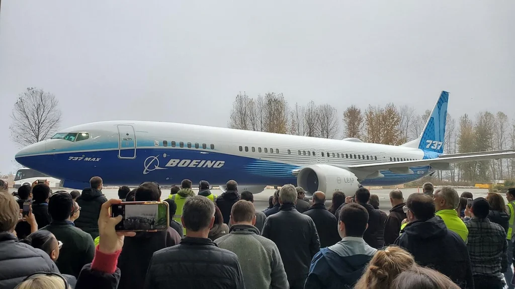 Boeing 737 MAX 10 aircraft on the ground ahead of planned airline deliveries in 2027.