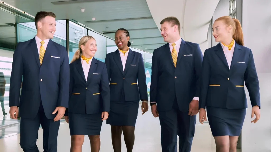 The entry-level cabin crew at Ryanair are paid a base salary starting from £21,000 per year (approx. US$27,000).