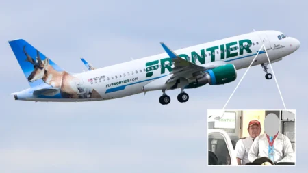 Frontier Pilot Wears Trump Hat on Los Angeles to Dallas Flight