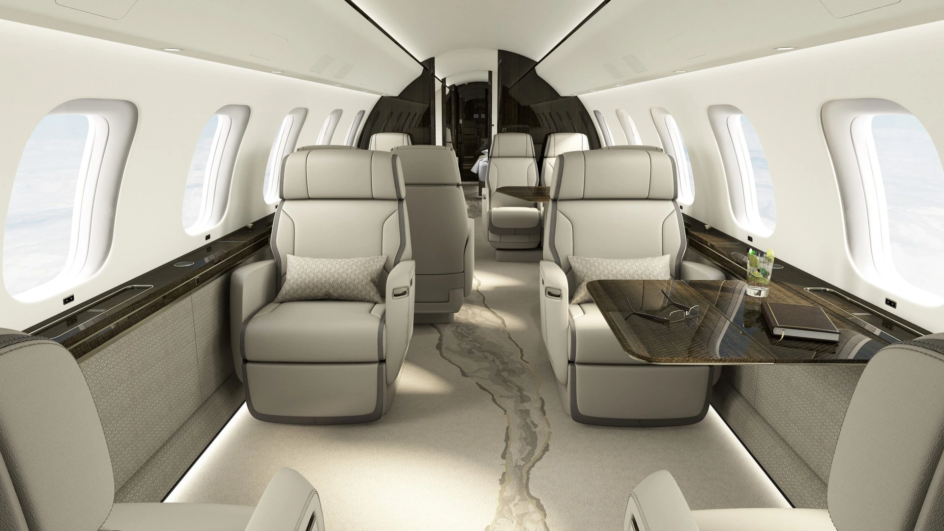 Bombardier Global 8000 Luxurious Interior and cabin space