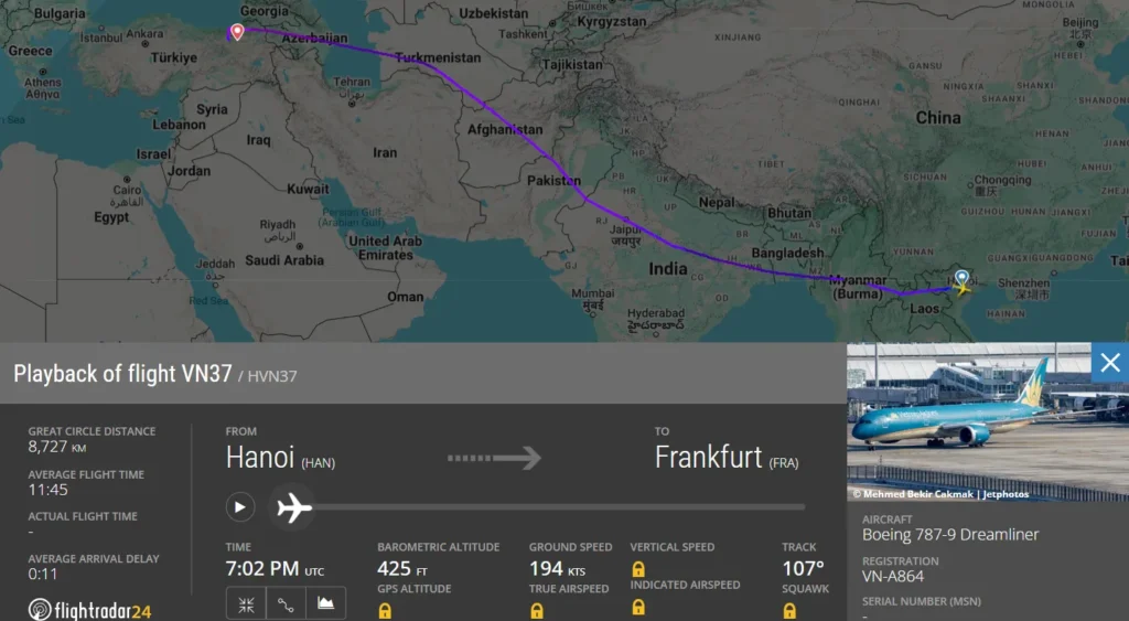 Vietnam Airlines 787 Operated Flight Makes Emergency Landing in Turkey