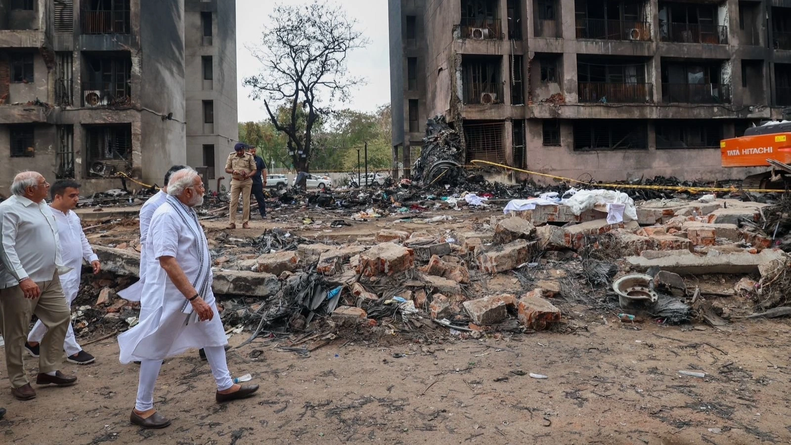 PM Modi visit Air India Crash Site