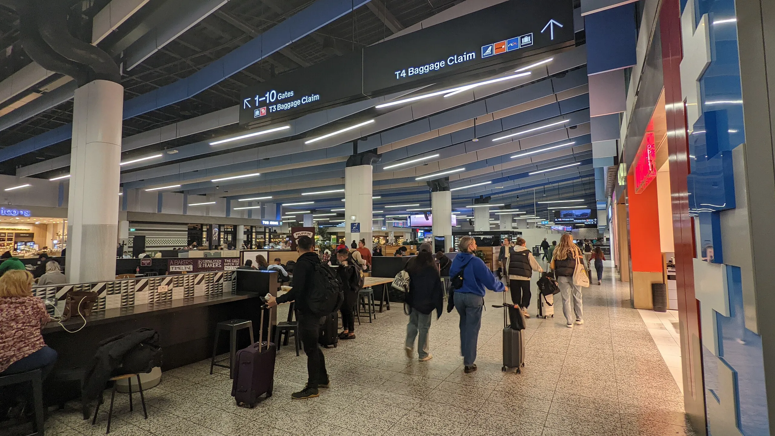 Interior of Terminal 4 at Melbourne Airport